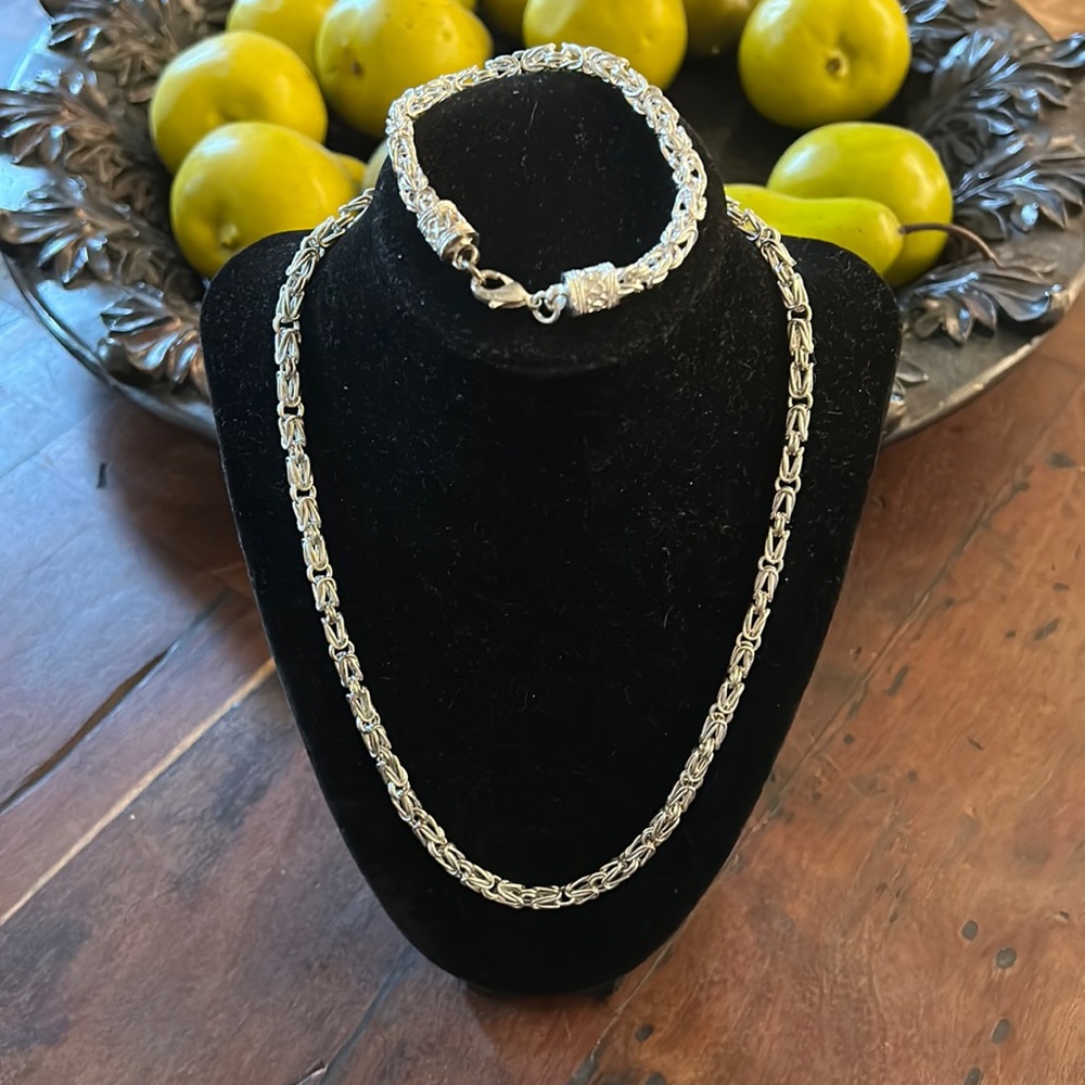 Sterling Silver necklace and bracelet